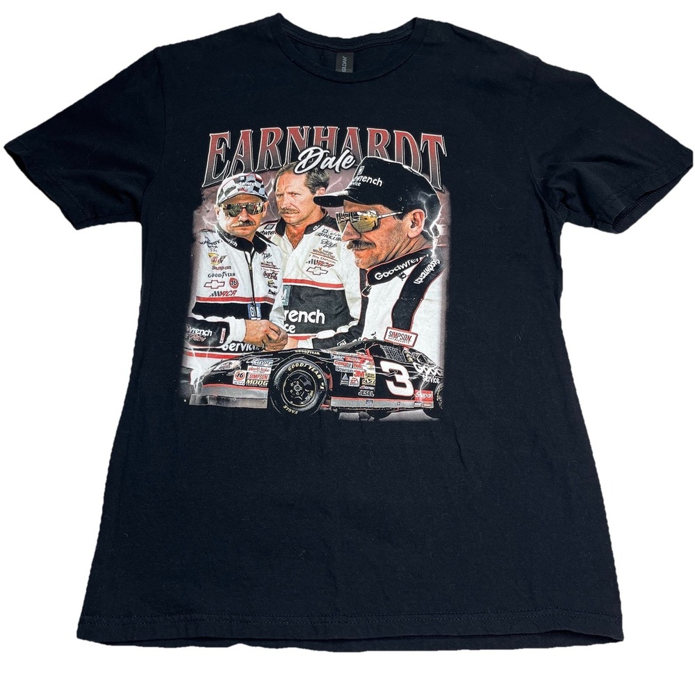 NASCAR Dale Earnhardt #3 Car Graphic Adult M Black T-Shirt Racing